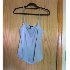 Never worn grey shiny silk like blouse